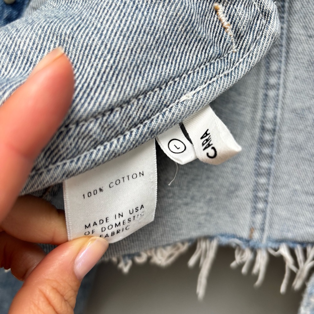 GRLFRND Cara Cropped Denim Jacket in Mary Jane L - Picture 7 of 7